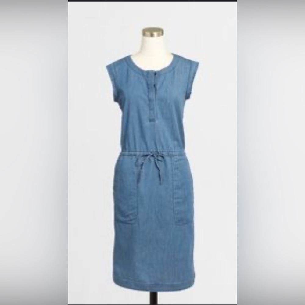 J Crew 100% cotton chambray dress. Size S